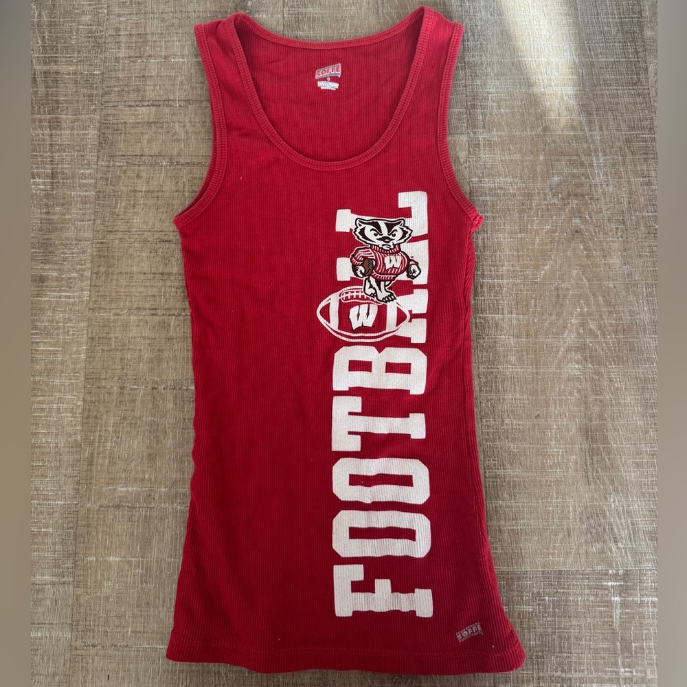Wisconsin Red Football Tank Top - Picture 2 of 3